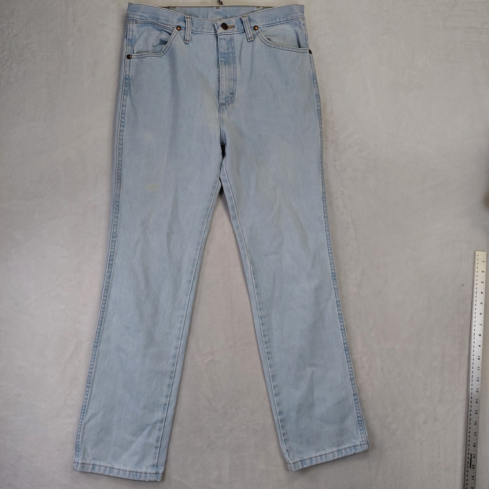 Vintage Wrangler 936GBH Mens Light Wash Slim Fit Cowboy Cut Jeans 33x32